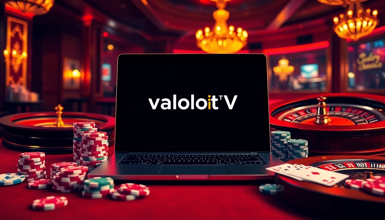 Engaging gambling scene highlighting vaoluoitv truc tiep bong da with poker chips and cards.