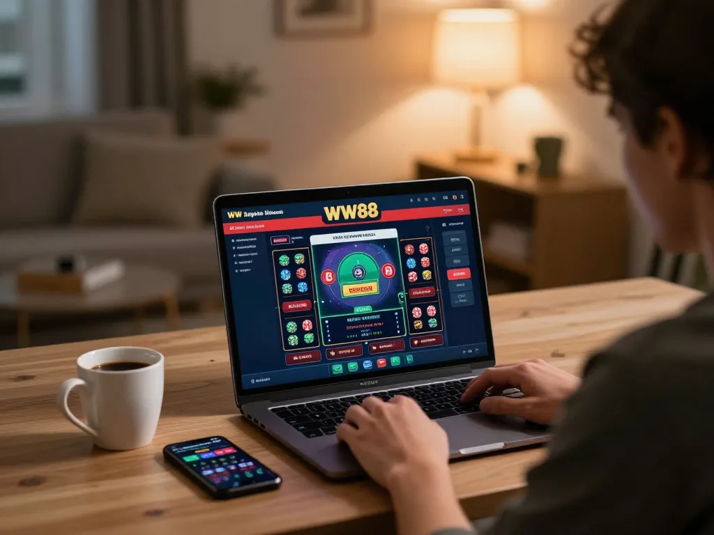 Player enjoying online gaming on digitalwala platform, showcasing WW88 game interface and strategic engagement