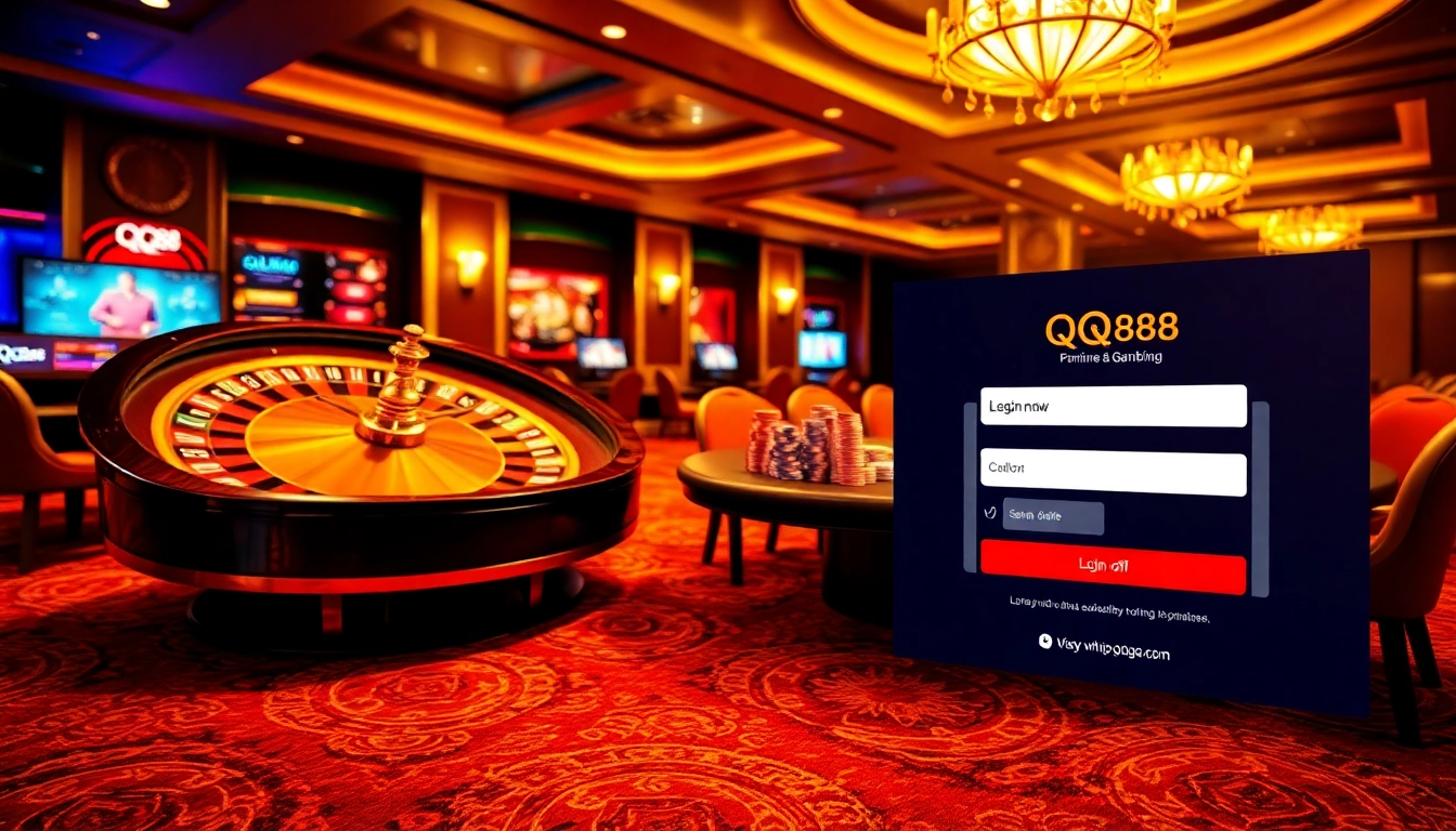 Access the exciting world of online gambling with đăng nhập qq88 as vibrant casino tables and chips come alive.