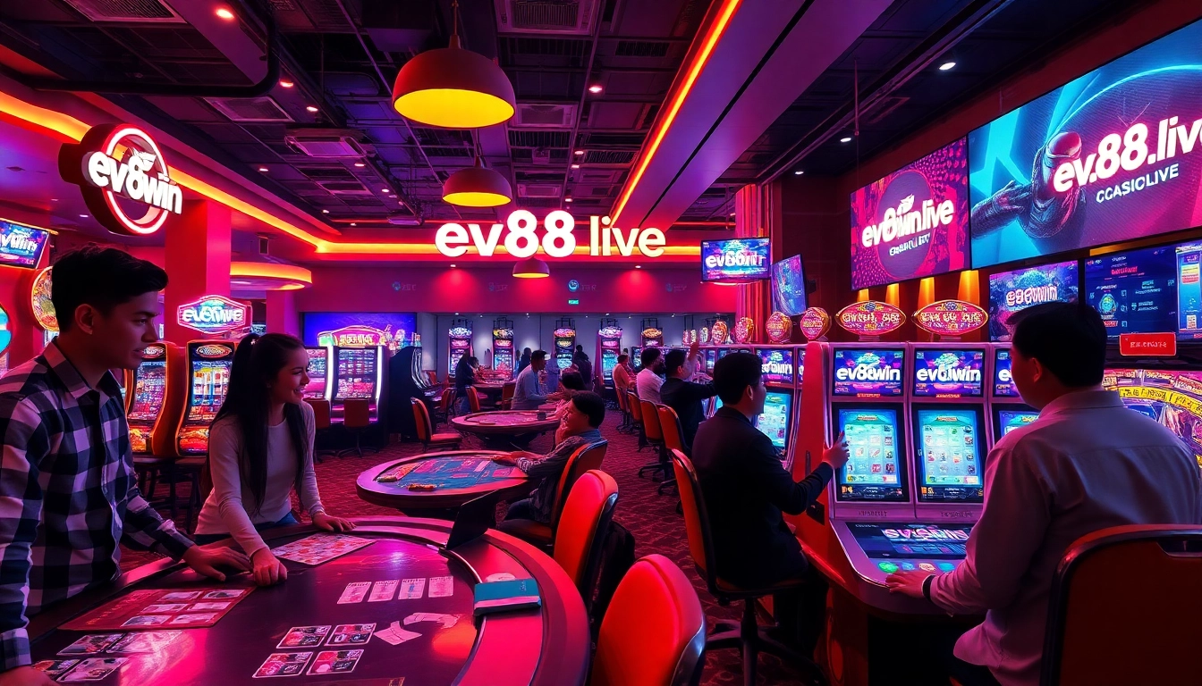 Engaged players enjoying games at ev88win.live's modern online casino environment.