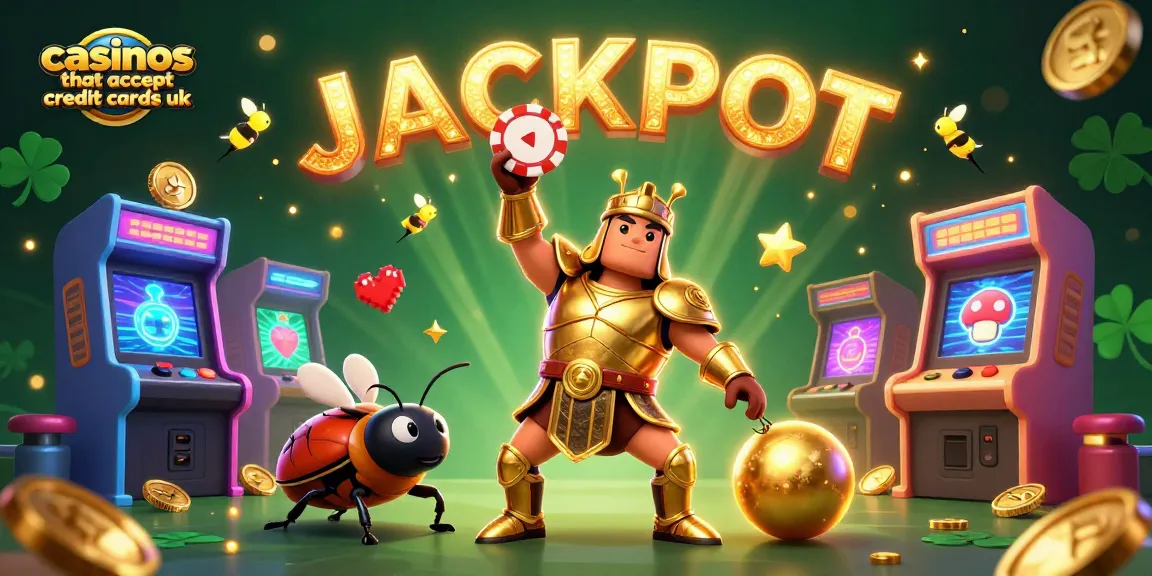 Experience top casinos that accept credit cards uk with vibrant 3D illustration showcasing gaming excitement and jackpots.