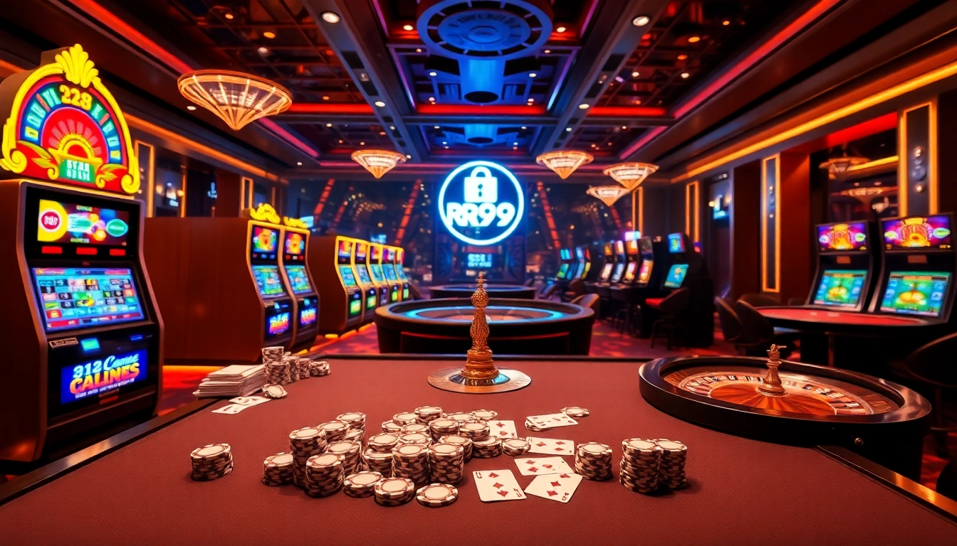 Experience high-stakes gaming at RR99, featuring vibrant slots and roulette excitement.
