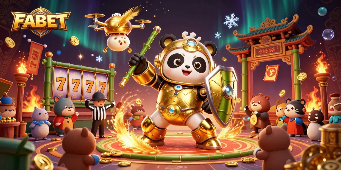 FABET offers thrilling spins and jackpot chances with its colorful 3D casino scene.