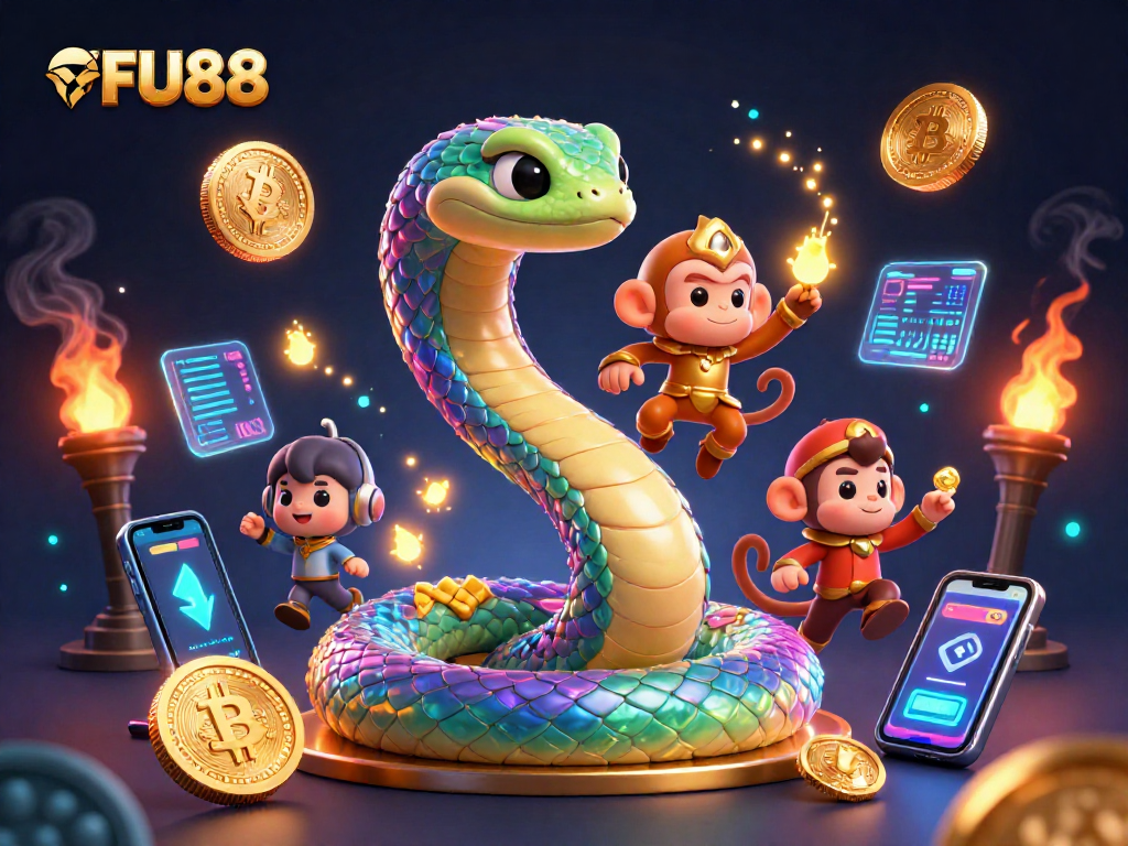 Experience the thrilling world of FU88 with vibrant interactive gaming elements and characters.