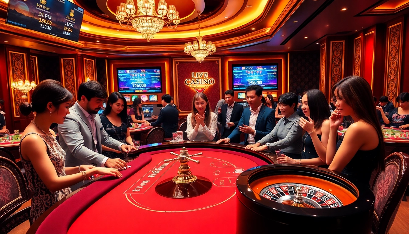 Engaging atmosphere at Live Casino 98Win with a professional dealer and players immersing in Baccarat.