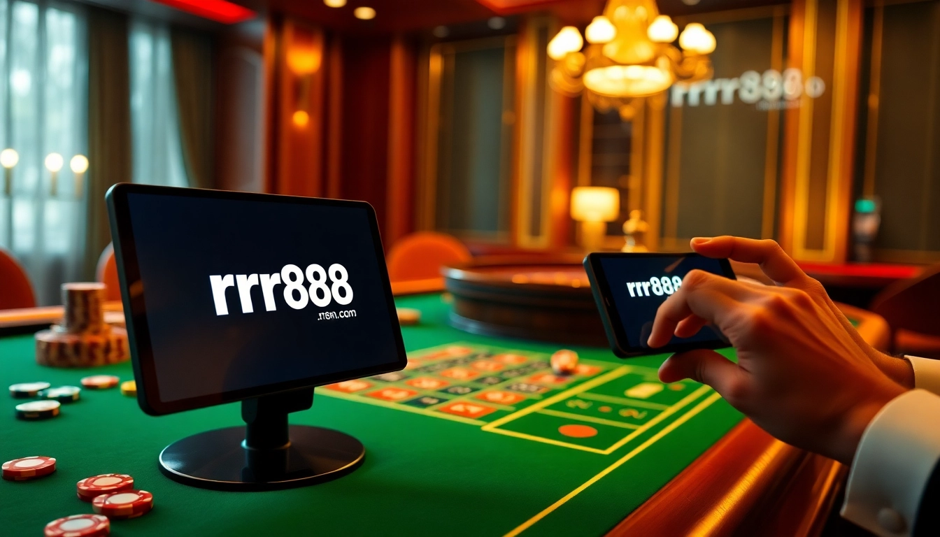 Experience thrilling gameplay at rr88.com with roulette wheels and luxurious casino tables.