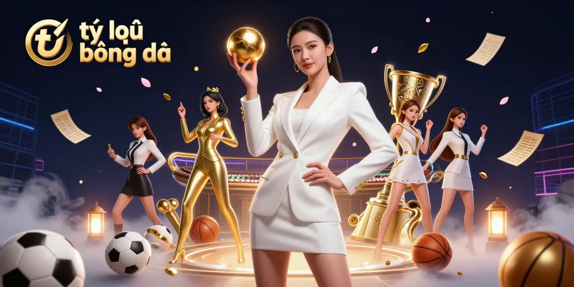 Bet on tỷ lệ bóng đá with dynamic illustrations of sports betting elements and engaging design.