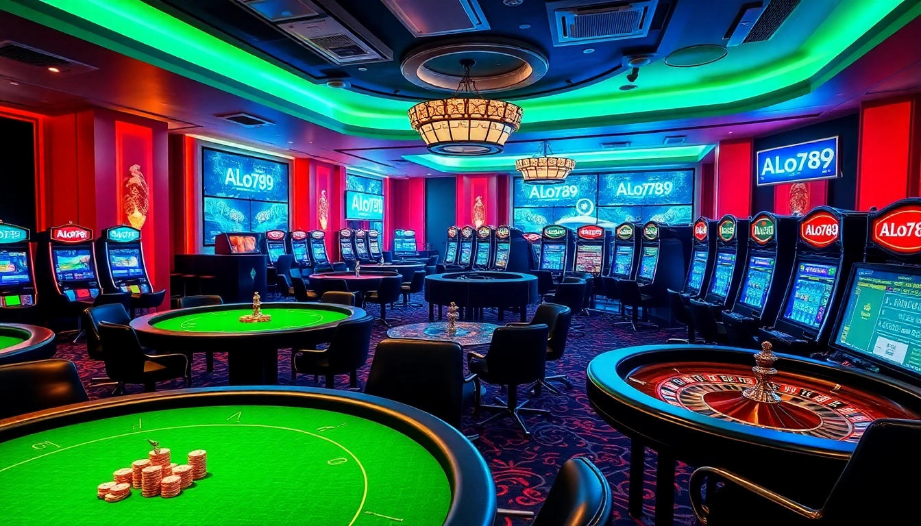 Experience the thrill of online gambling with ALo789's luxurious gaming ambiance.